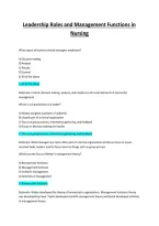 Leadership Roles and Management Functions in Nursing &ndash; Study Guide & Exam Prep