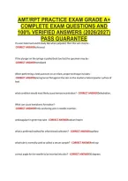 AMT&sol;RPT PRACTICE EXAM GRADE A&plus; &NewLine;COMPLETE EXAM QUESTIONS AND &NewLine;100&percnt; VERIFIED ANSWERS &lpar;2026&sol;2027&rpar; &NewLine;PASS GUARANTEE 