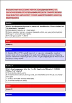 NYC EDUCATION OFFICER EXAM NEWEST 2026&sol; 2027 TEST BANK&vert; NYC &NewLine;EDUCATION OFFICER CERTIFICATION EXAM PREP WITH COMPLETE 200 REAL &NewLine;EXAM QUESTIONS AND CORRECT VERIFIED ANSWERS&sol; ALREADY GRADED A&plus; &NewLine;&lpar;MOST RECENT&excl;&excl;&rpar;