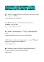 SUAS SAFETY CERTIFICATION ACTUAL&NewLine;TEST PAPER WITH VERIFIED ANSWERS&NewLine;