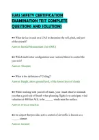 SUAS SAFETY CERTIFICATION&NewLine;EXAMINATION TEST COMPLETE&NewLine;QUESTIONS AND SOLUTIONS