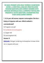NU 665D&colon; PRIMARY CARE ADULT WOMAN II EXAM BANK &lpar;EXAM 1&comma; 2 AND FINAL&rpar; 2026&sol;2027 PRACTICE EXAM PACKAGE QUESTIONS AND CORRECT ANSWERS WITH DETAILED RATIONALES EACH &vert; CURRENTLY TESTING AND FREQUENTLY TESTED QUESTIONS &vert; GUARANTEED PASS STUDY GUIDE &vert;EXPERT VERI