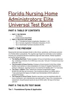 Florida Nursing Home Administrator &lpar;NHA&rpar; State Exam Elite Test Bank 2026&sol;2027 &vert;  Scored Questions&comma; Deep-Dive Rationales & Statutory Cheat Sheet