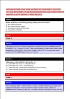 LOUISIANA NOTARY PUBLIC EXAM AND PRACTICE EXAM NEWEST 2026&sol; 2027 &NewLine;TEST BANK WITH COMPLETE 200 REAL EXAM QUESTIONS AND CORRECT VERIFIED &NewLine;ANSWERS&sol; ALREADY GRADED A&plus; &lpar;MOST RECENT&excl;&excl;&rpar;
