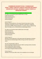 NR 293 &ndash; PHARMACOLOGY EXAM 2 &vert; NEWEST EXAM WITH COMPLETE QUESTIONS AND CORRECT ANSWERS WITH DETAILED  RATIONALES &vert; ALREADY GRADED A&plus;&vert; &vert;BRAND NEW VERSION&excl;&excl; 