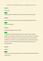 NYSTCE Students with Disabilities CST Questions with CORRECT Answers &lpar;Grade A&plus;&rpar;