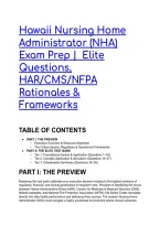 2026&sol;2027 Hawaii Nursing Home Administrator &lpar;NHA&rpar; Exam Prep &vert;  Elite Questions&comma; HAR&sol;CMS&sol;NFPA Rationales & Frameworks