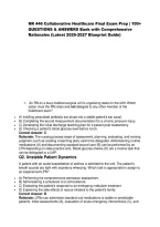 NR 446 Collaborative Healthcare Final Exam Prep &vert; 100&plus; QUESTIONS & ANSWERS Bank with Comprehensive Rationales &lpar;Latest 2026-2027 Blueprint Guide&rpar;