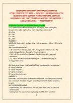 VETERINARY TECHNICIAN NATIONAL EXAMINATION  &NewLine;&lpar;VTNE&rpar; COMPLETE TEST BANK &mdash; 2026&sol;2027 &vert;300 REAL EXAM-STYLE &NewLine;QUESTIONS WITH CORRECT VERIFIED ANSWERS&comma; DETAILED &NewLine;RATIONALES&comma; AND "WHY OTHERS ARE WRONG" EXPLANATIONS &vert; &NewLine;ALREADY GRADED A&plus; &mdash; MOST R