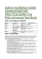 Idaho Nursing Home Administrator &lpar;NHA&rpar; Practice Exam &vert; 2026&sol;2027 Elite Universal Test Bank & Study Guide