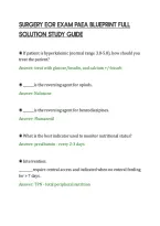 SURGERY EOR EXAM PAEA BLUEPRINT FULL&NewLine;SOLUTION STUDY GUIDE&NewLine;