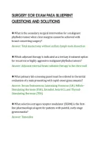 SURGERY EOR EXAM PAEA BLUEPRINT&NewLine;QUESTIONS AND SOLUTIONS&NewLine;