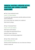 SURGICAL ASSISTING 1 UPDATED ACTUAL&NewLine;QUESTIONS AND CORRECT ANSWERS&NewLine;EXAM SCRIPT&NewLine;