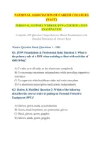 NACC PSW EXAM LATEST 2025&sol; 2026 ACTUAL EXAM&vert; COMPLETE 200 REAL EXAM QUESTIONS AND CORRECT VERIFIED ANSWERS&sol; ALREADY GRADED A&plus;&vert; NACC PSW EXAM REVIEW &lpar;BRAND NEW&excl;&excl;&rpar;