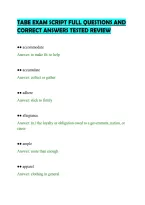 TABE EXAM SCRIPT FULL QUESTIONS AND&NewLine;CORRECT ANSWERS TESTED REVIEW