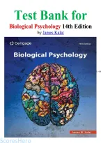 Test Bank for Biological Psychology 14th Edition by James Kalat