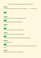 PSYC 210 &lpar;Adulthood&rpar; Questions with CORRECT Answers &lpar;Grade A&plus;&rpar;