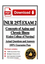 NUR 257 exam 2 &vert; Concepts of Aging and Chronic Illness&vert; 2026 Update &vert;100&percnt; Correct &ndash; Galen College 
