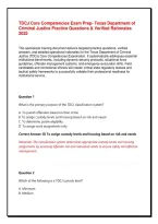 TDCJ Core Competencies Exam Prep&colon; Texas Department of Criminal Justice Practice Questions & Verified Rationales&NewLine;