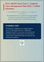 WGU DKM3 FINAL TASK 1 UPDATED CLASS MANAGEMENT PLAN PLUS RATIONALES&vert; INSTANT DOWNLOAD PDF