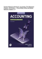 Horngren's Accounting&colon; The Managerial Chapters 14th Edition Solution Manual &vert; Miller & Mattison &vert; Chapters 1&ndash;9