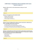 AAMI Science Comprehensive Review Questions with Correct&NewLine;Answers &lpar;Grade A&plus;&rpar;