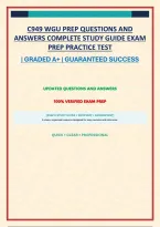 C949 WGU PREP QUESTIONS AND ANSWERS COMPLETE STUDY GUIDE EXAM PREP PRACTICE TEST