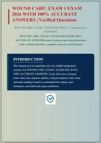 WOUND CARE EXAM 1 EXAM 2026 WITH 100&percnt; ACCURATE ANSWERS PLUS RATIONALES Q&A&vert; INSTANT DOWNLOAD