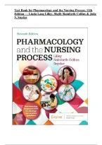 Pharmacology and the Nursing Process 11th Edition Test Bank &vert; Lilley&comma; Collins & Snyder &vert; Complete Questions & Answers
