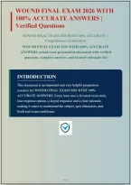 WOUND FINAL EXAM 2026 WITH 100&percnt; ACCURATE ANSWERS PLUS RATIONALES&vert; INSTANT DOWNLOAD PDF