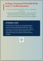 ENGLISH D270 WRITING A PROPOSAL TASK WITH RATIONALES&vert; INSTANT DOWNLOAD