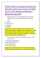 NASCLA HVAC Contractor Practice Test &NewLine;Questions And Correct Answers &lpar;Verified &NewLine;Answers&rpar; Plus Rationales 2026 Q&A &vert; &NewLine;Instant Download Pdf