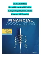 Solution Manual for Financial Accounting 11th Edition by Jerry J&period; Weygandt&comma; Paul D&period; Kimmel & Donald E&period; Kieso &ndash; Chapters 1&ndash;13 Complete Solutions 2026