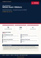 NR546 Advanced Pharmacology Psychopharmacology for the PMHNP Week 4 Midterm Exam 2026&sol;2027 &ndash; Questions and Answers &vert; 100&percnt; Verified &vert; Detailed Rationales &ndash; Pass Guaranteed &ndash; A&plus; Graded