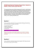 ATI RN Comprehensive Predictor Practice Exam&colon; Capstone & NUR2811 Nurse Practice Q&A