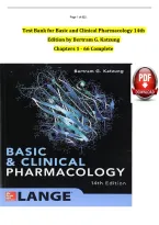 Test Bank for Basic and Clinical Pharmacology 14th Edition by Bertram G&period; Katzung &vert; Chapters 1&ndash;66 Complete