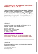 ATI RN Comprehensive Predictor Practice Exam&colon; Capstone & NUR2811 Nurse Practice Q&A&NewLine;