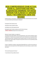 HESI COMPREHENSIVE EXAM ACTUAL &NewLine;EXAM ALL QUESTIONS AND WELL &NewLine;ELABORATED ANSWERS TOP RATED &NewLine;VERSION FOR ALREADY A&plus; GRADED &NewLine;HIGHLY RECOMMENDED &vert;NEW AND &NewLine;REVISED 
