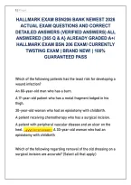 Ultimate Hallmark BSN 206 Clinical Review Guide&colon; 365 High-Yield Q&As to Guarantee an A&plus; Pass