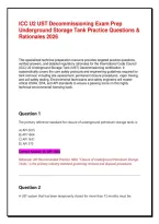 ICC U2 UST Decommissioning Exam Prep&colon; Underground Storage Tank Practice Questions & Rationales&NewLine;