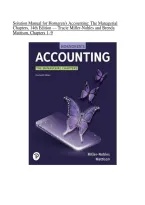 Horngren's Accounting&colon; The Managerial Chapters 14th Edition Solution Manual &vert; Miller & Mattison &vert; Chapters 1&ndash;9