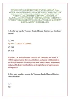 TENNESSEE FUNERAL DIRECTORS STATE BOARD LAW EXAM ACTUAL 2026&sol;2027 HIGH YIELD PRACTICE QUESTIONS AND STUDY GUIDE ACCURATE EXAM COMPLETE APPROVED QUESTIONS WITH WELL ELABORATED SOLUTIONS AND DETAILED RATIONALES &lpar;100&percnt; CORRECT VERIFIED ANSWERS&rpar; CURRENTLY UPDA