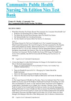 Community Public Health Nursing 7th Edition Nies Test Bank
