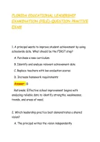 FLORIDA EDUCATIONAL LEADERSHIP &NewLine;EXAMINATION &lpar;FELE&rpar;-QUESTION PRACTICE &NewLine;EXAM