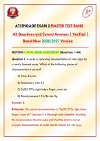 ATI Engage Exam 2 Master Test Bank &vert; All Questions and Correct Answers &vert; Verified &vert; Brand New 2026&sol;2027 Version&NewLine;