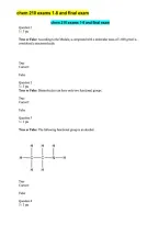 CHEM 210 Chemistry &ndash; Exams 1&ndash;8 and Final Exam Updated 2022&colon; Comprehensive Exam Review Guide with Practice Questions&NewLine;&NewLine;