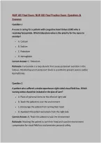 NUR 185 Final Exam&colon; NUR 185 Final Practice Exam&colon; 100 Questions &&NewLine;Answers&colon;100 &percnt; Verified and Updated