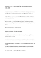 TEXES 181 TEST STUDY GUIDE & PRACTICE QUESTIONS 2026&sol;2027