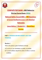 NSC Defensive Driving Course Exam &vert; National Safety Council DDC &vert; 200 Questions & Correct Verified Answers with Detailed Rationales &vert; Latest Edition &vert; Graded A&plus; &vert; Brand New Version  &lpar;2026&sol;2027&rpar;&NewLine;
