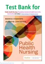 Test Bank f&omicron;r Public Health Nursing&colon; P&omicron;pulati&omicron;n-Centered Health Care in the C&omicron;mmunity 11th Editi&omicron;n by Marcia Stanh&omicron;pe and Jeanette Lancaster 